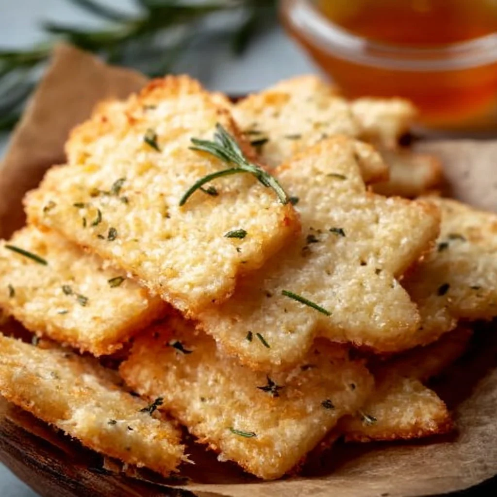 Homemade Parmesan Rosemary Crackers
