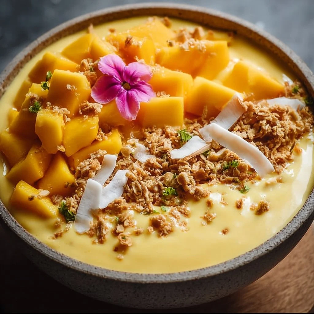 Iced Mango Lassi Smoothie Bowl
