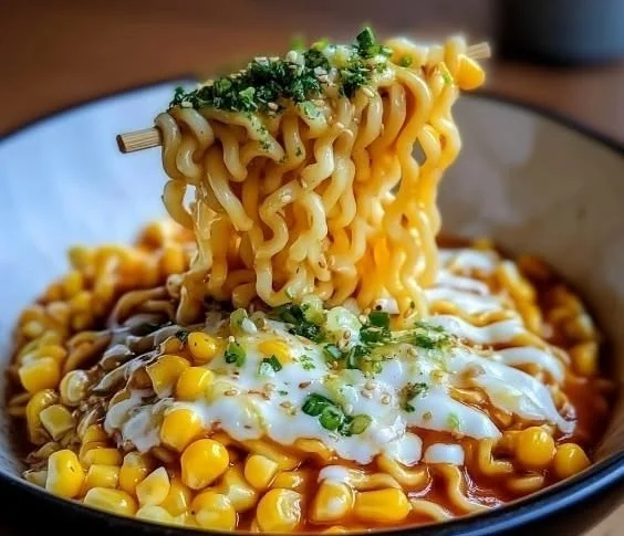 Korean Corn Cheese Instant Ramen Noodles