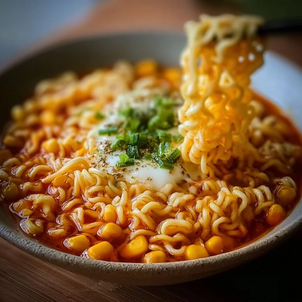Korean Corn Cheese Instant Ramen Noodles