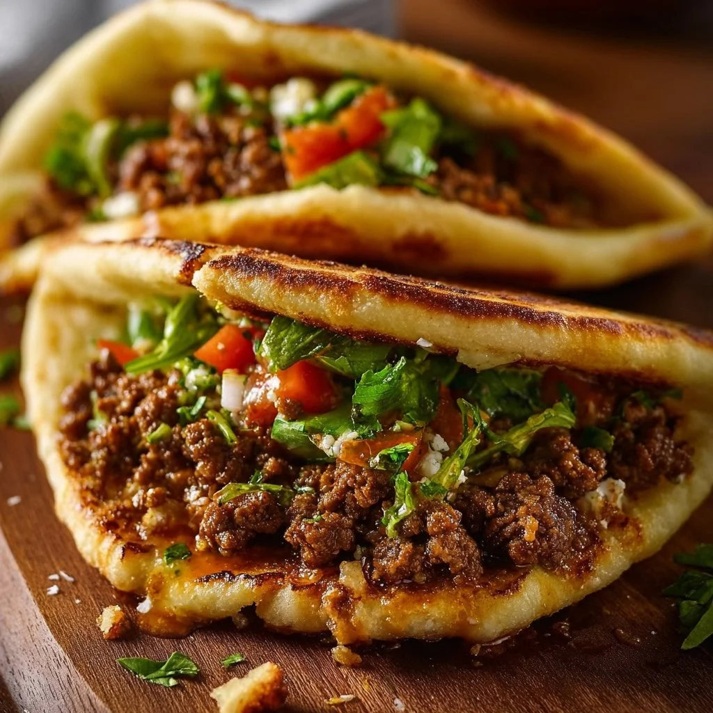 Mediterranean Ground Beef Pita Pockets
