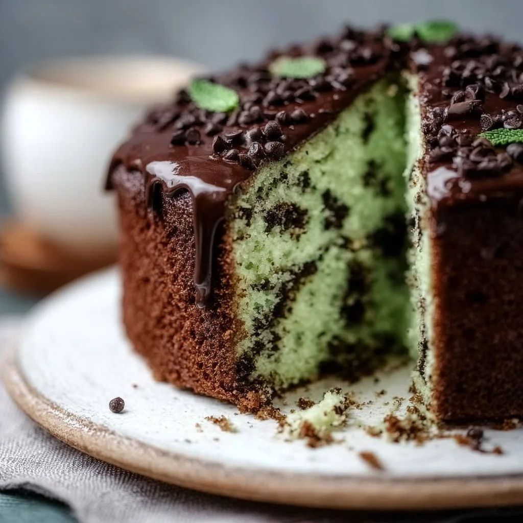 Mint Chocolate Chip Cake