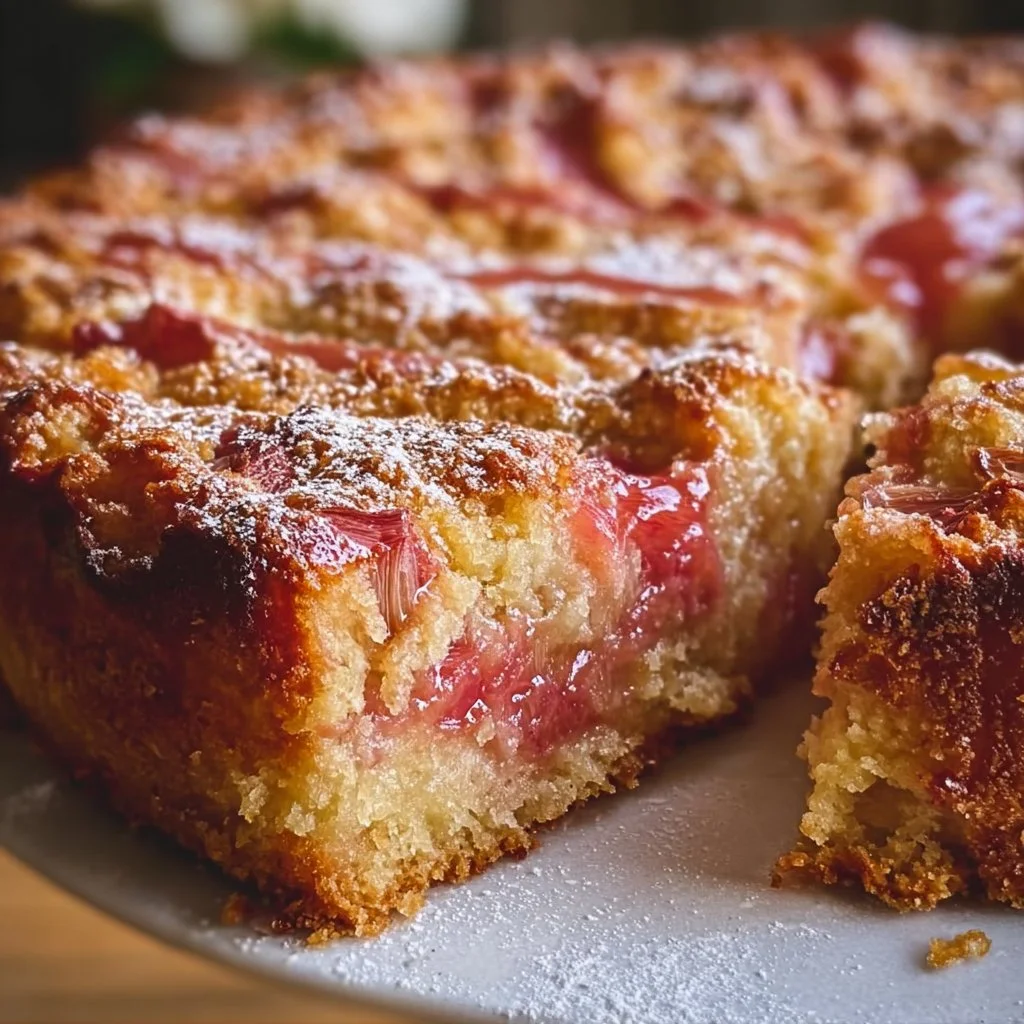 Old-Fashioned Norwegian Rhubarb Cake