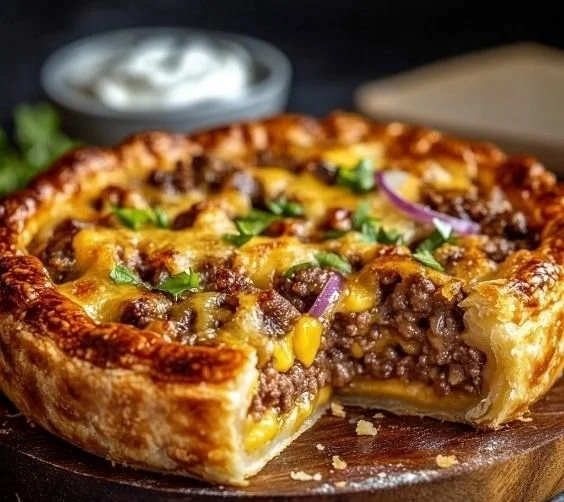 One-Pan Cheeseburger Pie Dinner