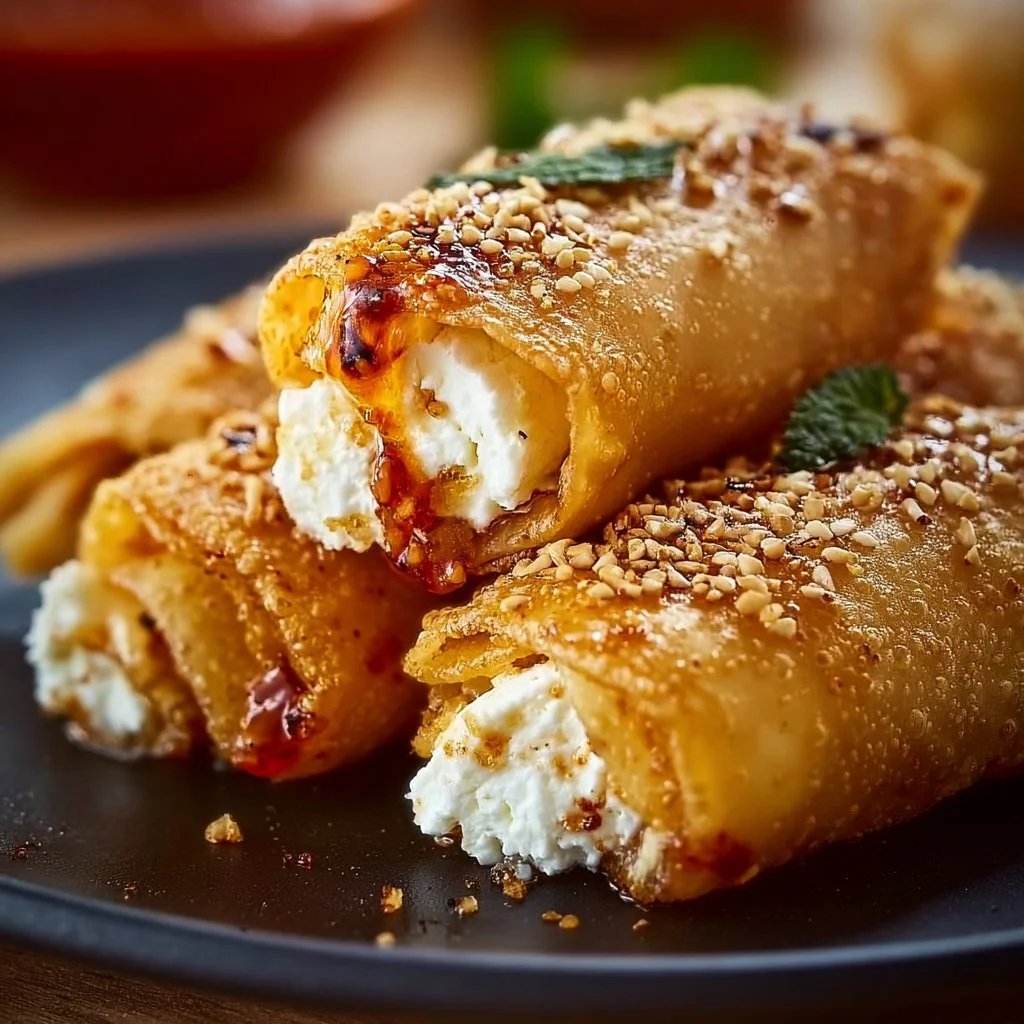 Oven Fried Feta Rolls