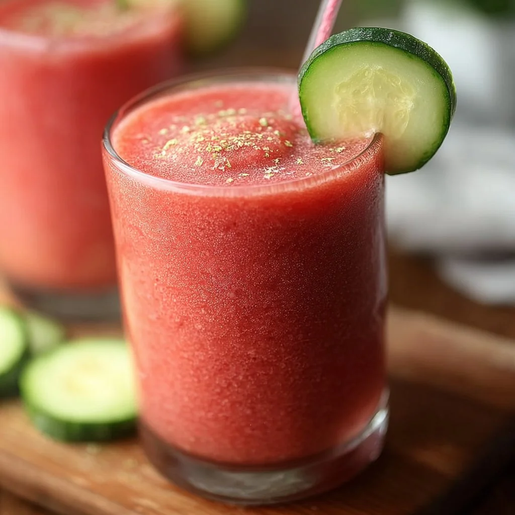 Refreshing Hydrating Watermelon Smoothie with Cucumber Bliss