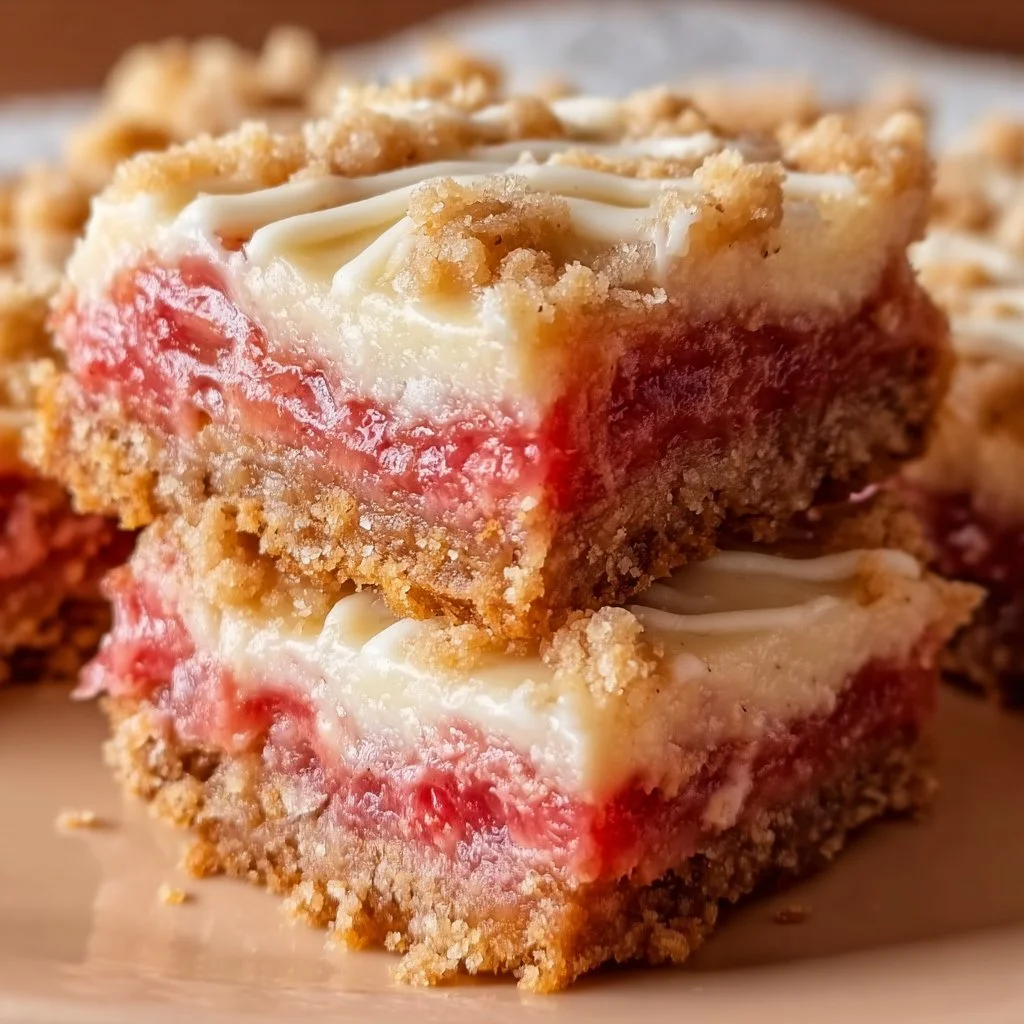 Rhubarb Bars with Cream Cheese