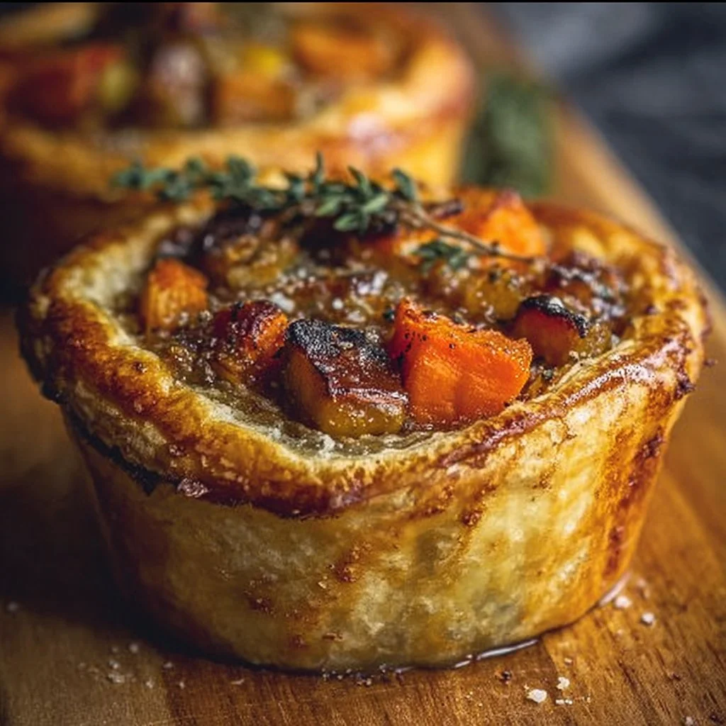 Roasted Autumn Vegetable Pot Pies