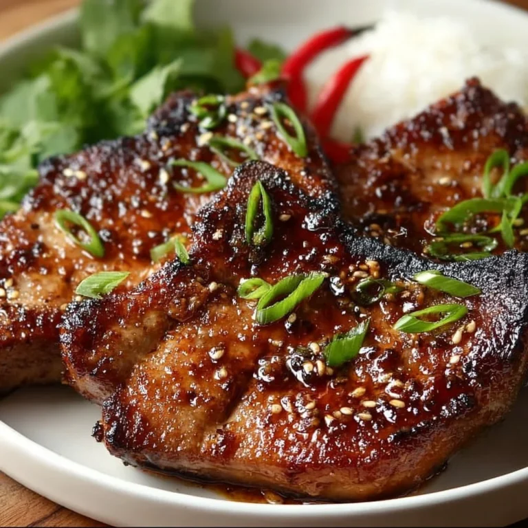 Savory Korean Pork Chops with a delicious marinade