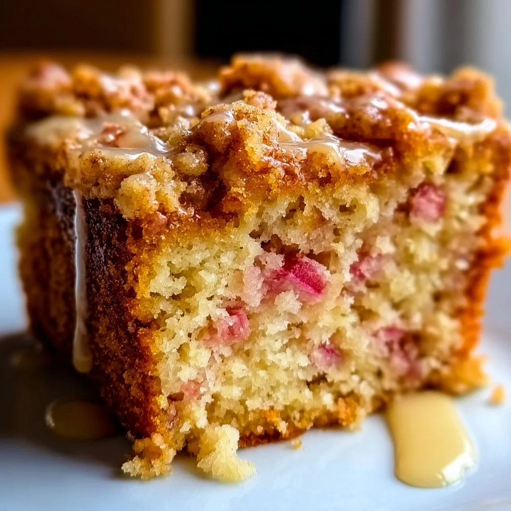 Sour Cream Rhubarb Coffee Cake