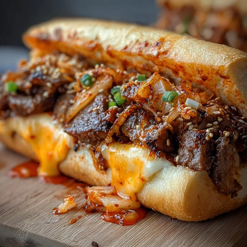 Spicy Kimchi Bulgogi Cheesesteak