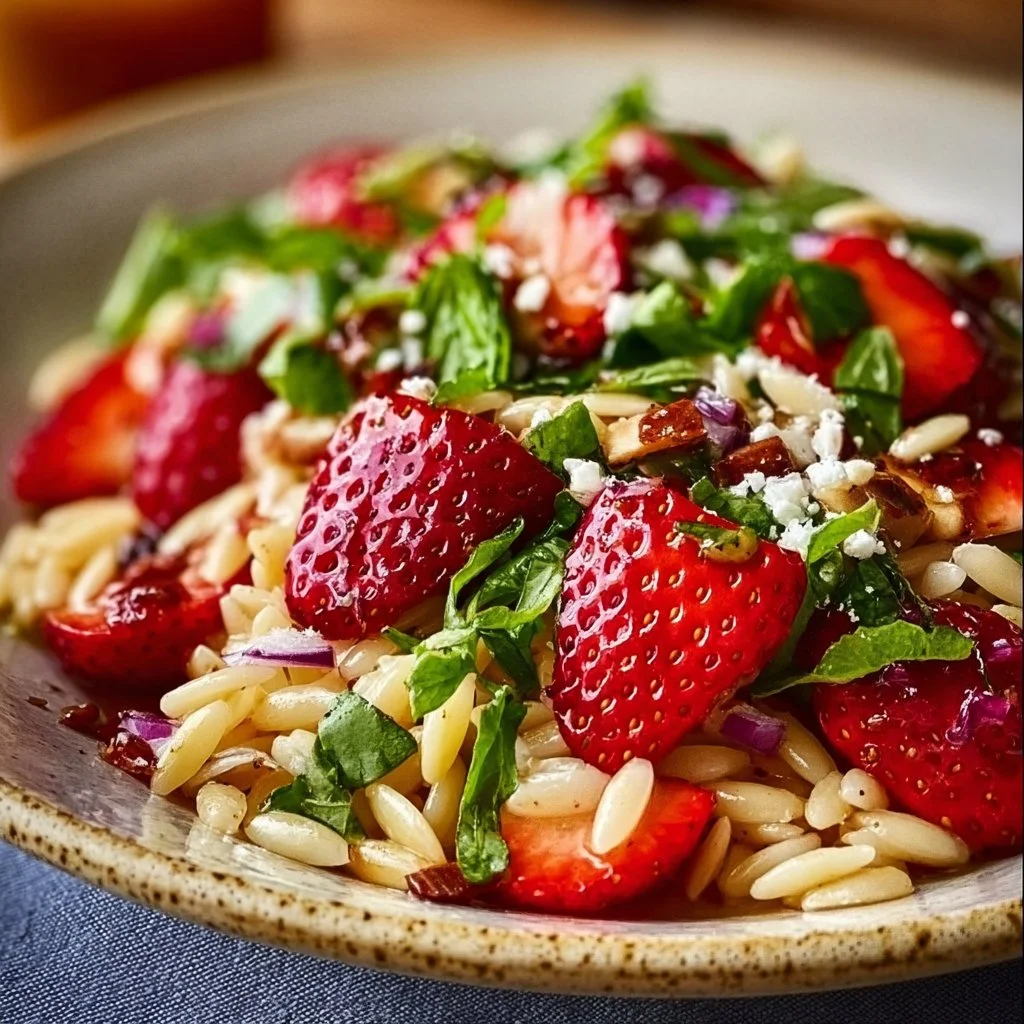 Strawberry Orzo Spring Salad