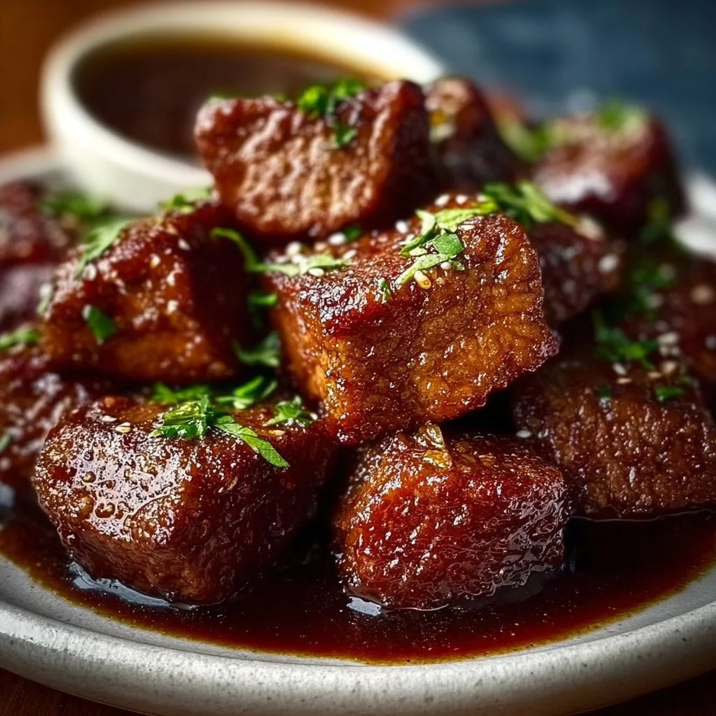 Sweet and Sticky Steak Bites