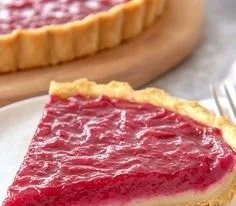 Sweet Rhubarb Custard Tart