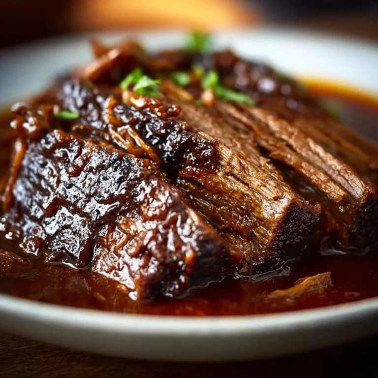 Delicious sweet and spicy caramelized pulled beef brisket served with sides