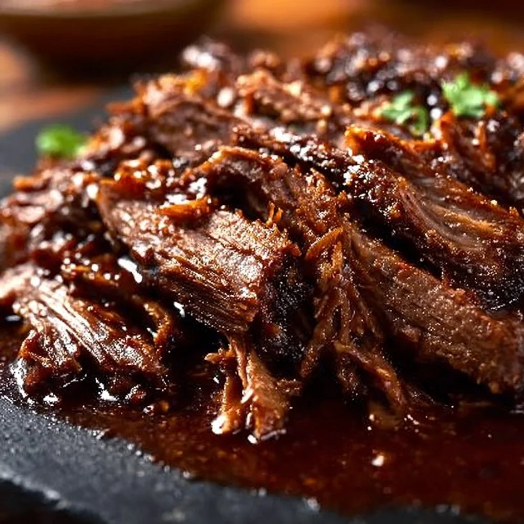 Sweet Spicy & Savory Caramelized Pulled Beef Brisket