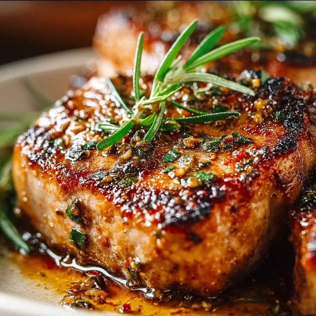 Tender Grilled Rosemary Pork Chops