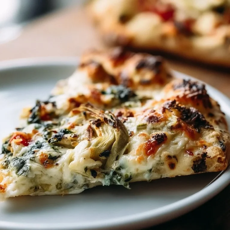 Delicious artichoke pizza topped with fresh ingredients and cheese
