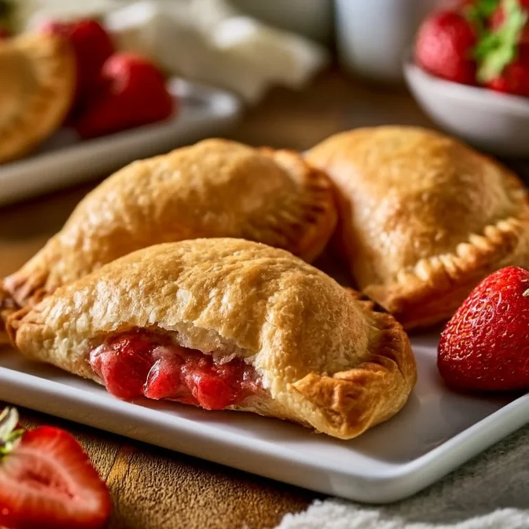 Baked strawberry empanadas fresh out of the oven.