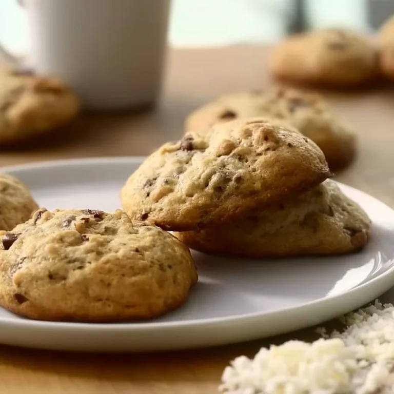 Delicious banana bread cookies arranged on a plate, garnished with banana slices.