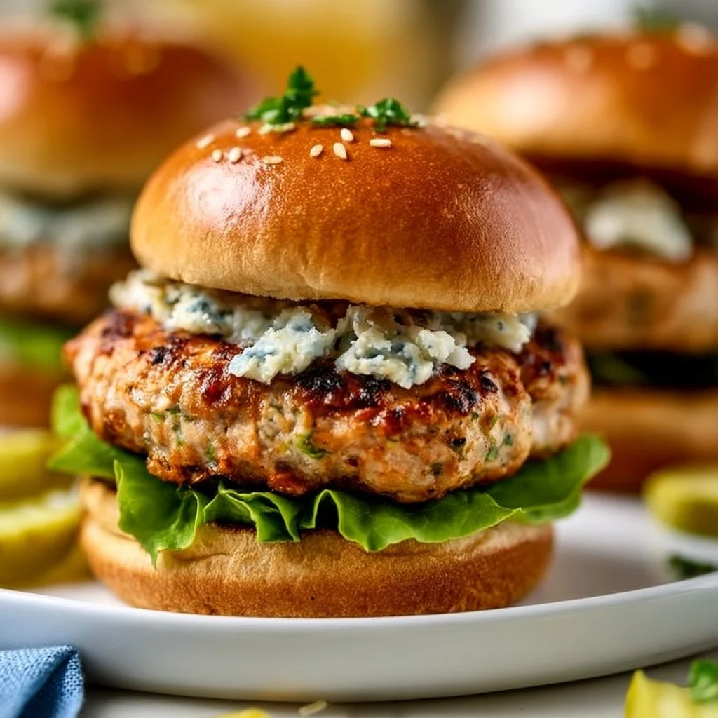 Blue Cheese Turkey Burgers