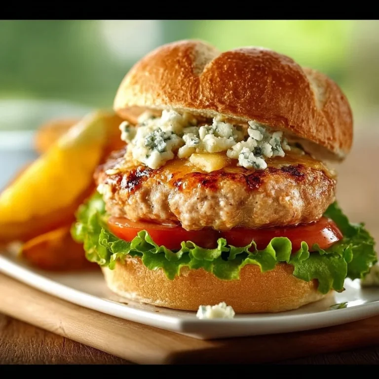 Delicious blue cheese turkey burgers grilled to perfection