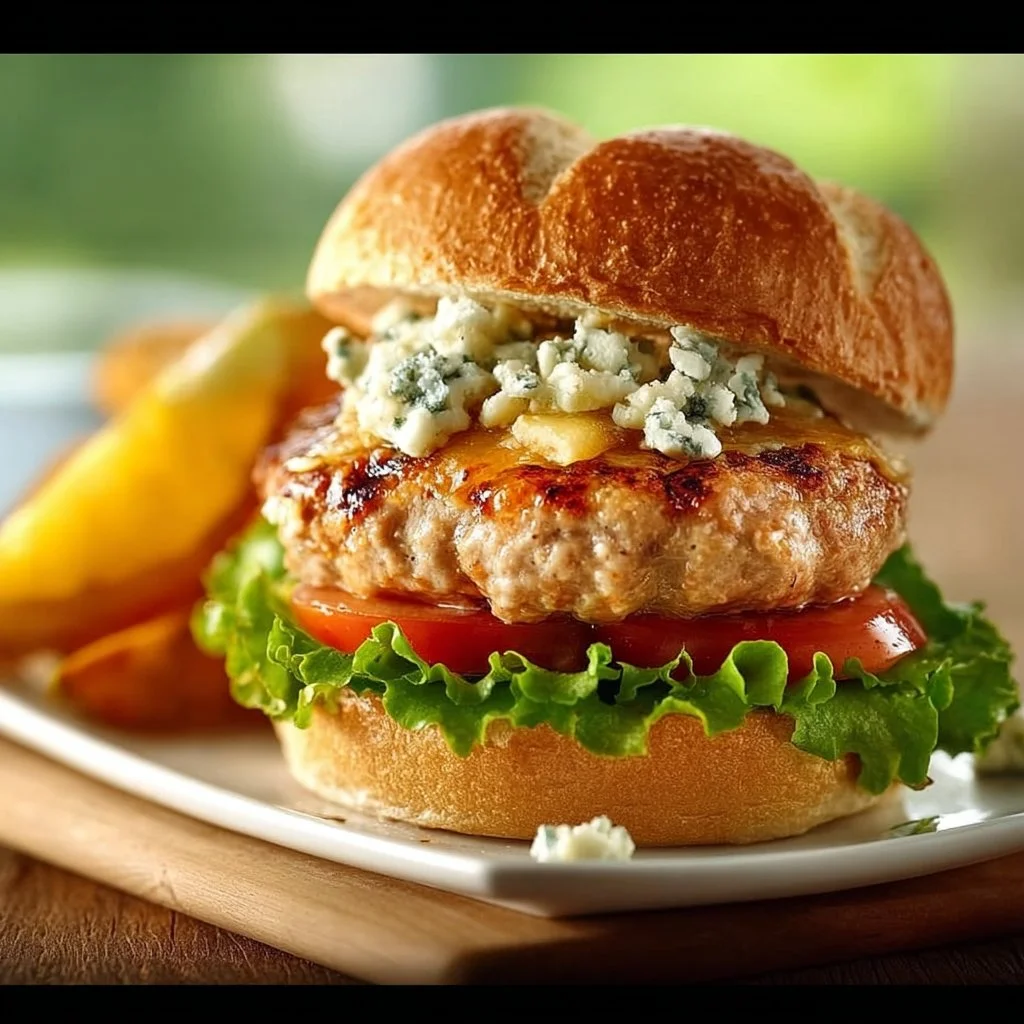 Blue Cheese Turkey Burgers Delight