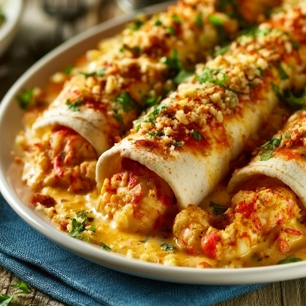 Cajun Crawfish Enchiladas