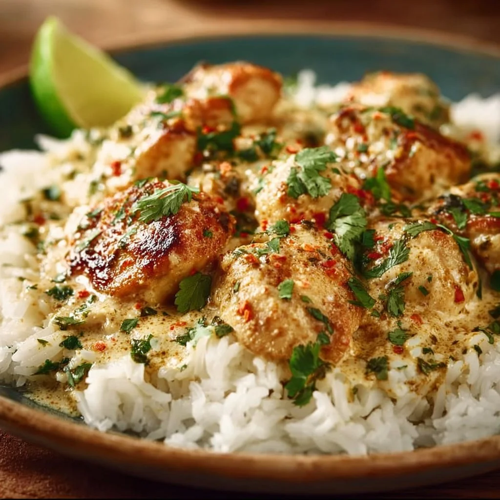 Caribbean Creamy Lime Chicken Rice