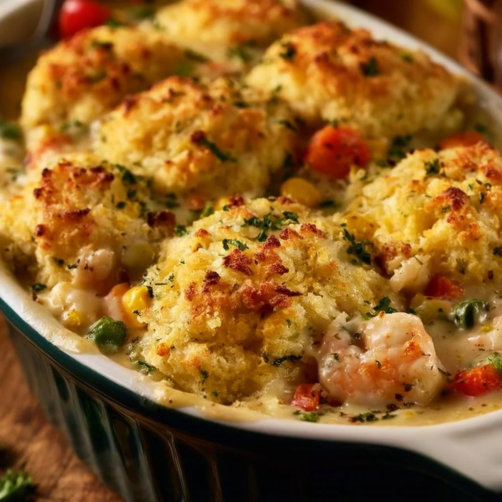 Cheddar Bay Biscuit Seafood Pot Pie