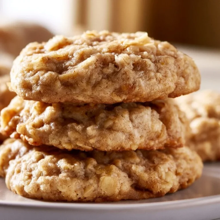 Delicious chewy banana oatmeal cookies with a golden-brown color