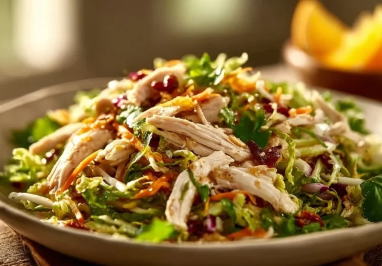 Delicious Chinese Chicken Salad with fresh vegetables and sesame dressing