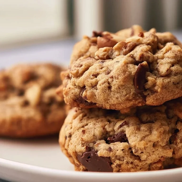 Delicious Chunky Monkey Cookies with chocolate and banana chunks