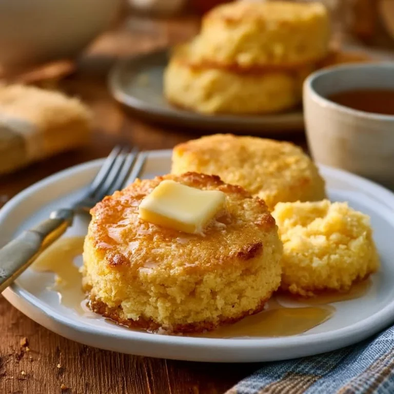 Delicious homemade Cornbread Butter Swim Biscuits fresh out of the oven.
