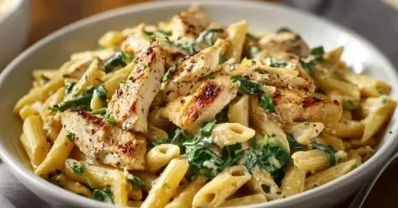 Cozy Chicken Spinach Penne