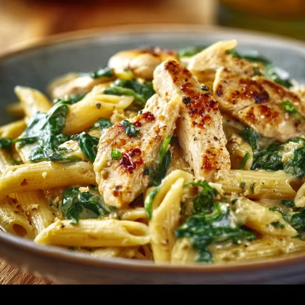 Cozy Chicken Spinach Penne