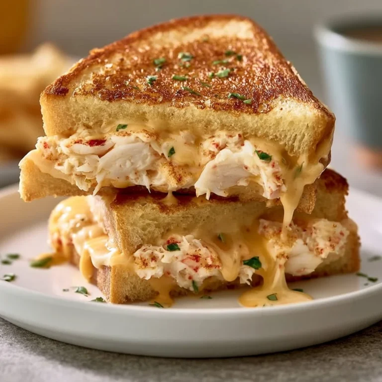 Delicious Crab Rangoon Melt topped with creamy crab filling and golden crispy edges.