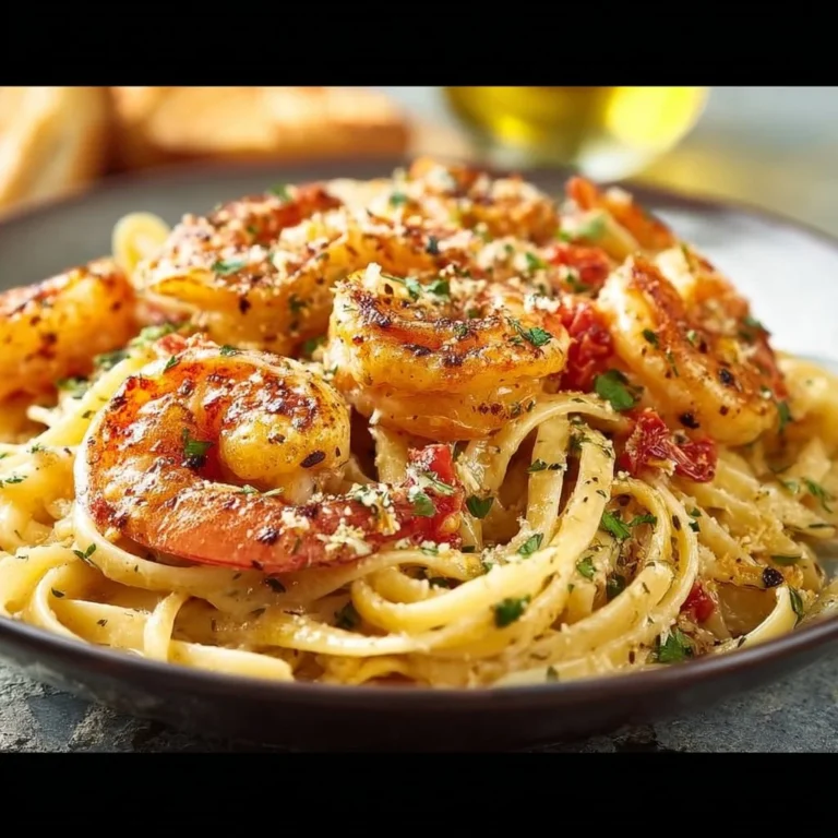 Creamy Cajun Shrimp Pasta with vibrant spices and succulent shrimp