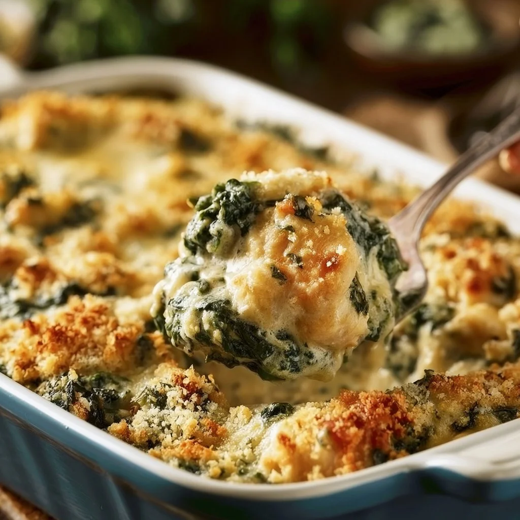 Creamy Chicken and Spinach Casserole