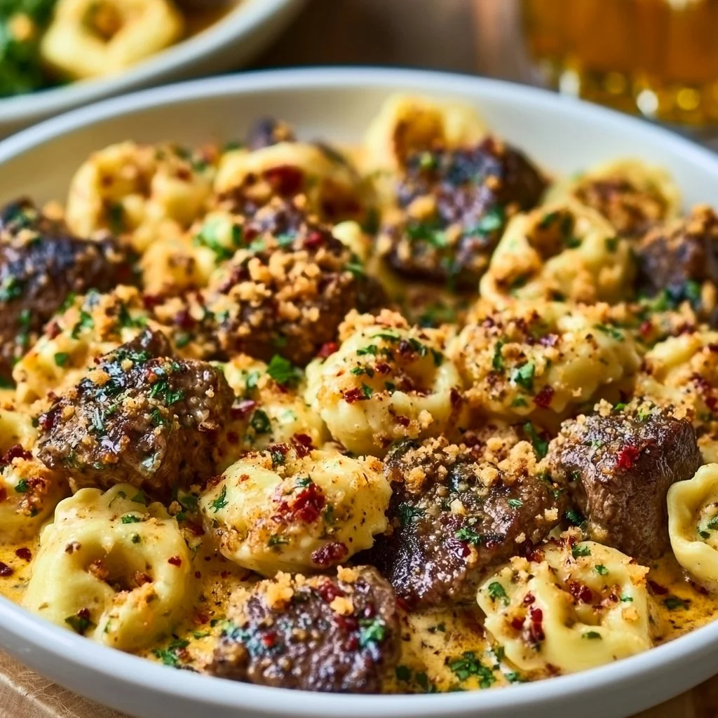 Creamy Cowboy Butter Tortellini Steak Bites