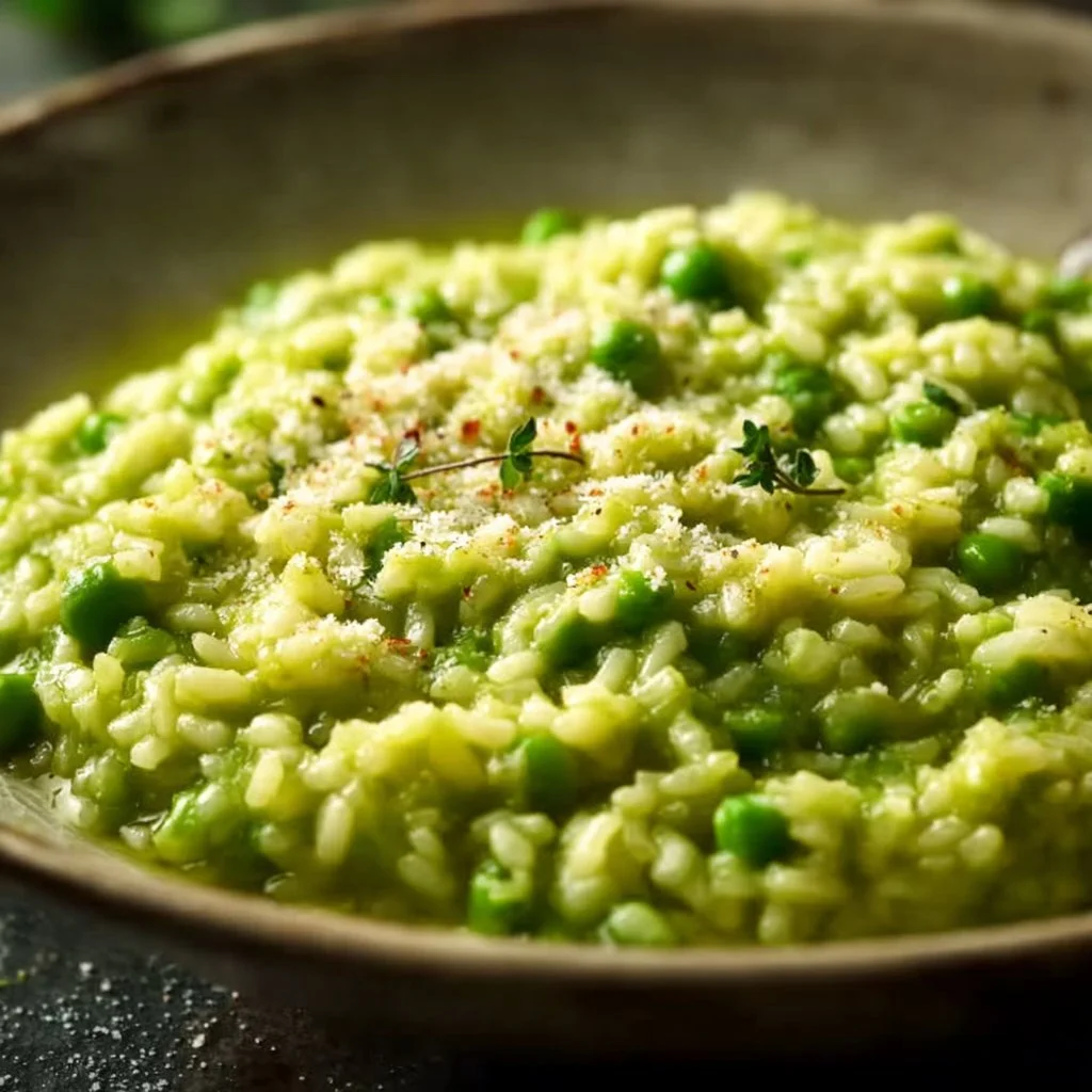 Creamy Green Pea Risotto