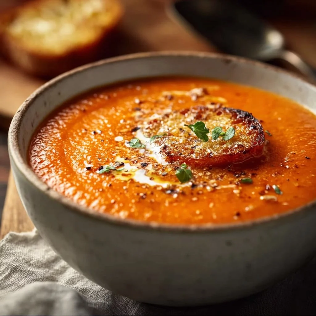 Creamy Roasted Garlic Tomato Soup