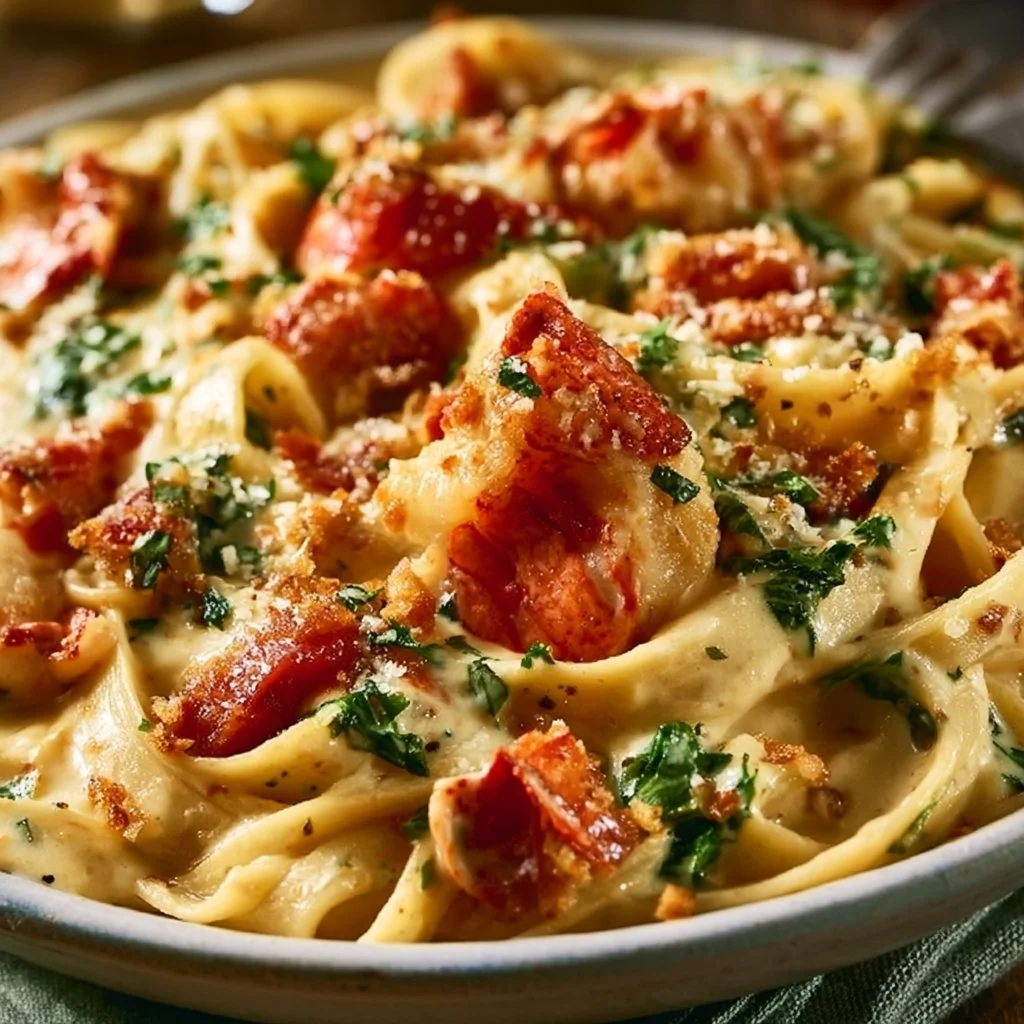 Creamy Tuscan Lobster Pasta