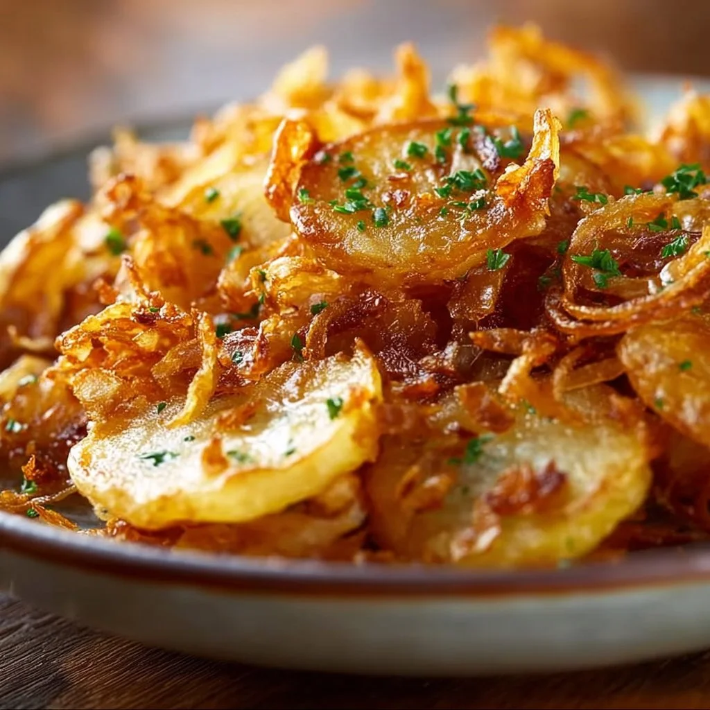 Crispy Fried Potatoes and Onions