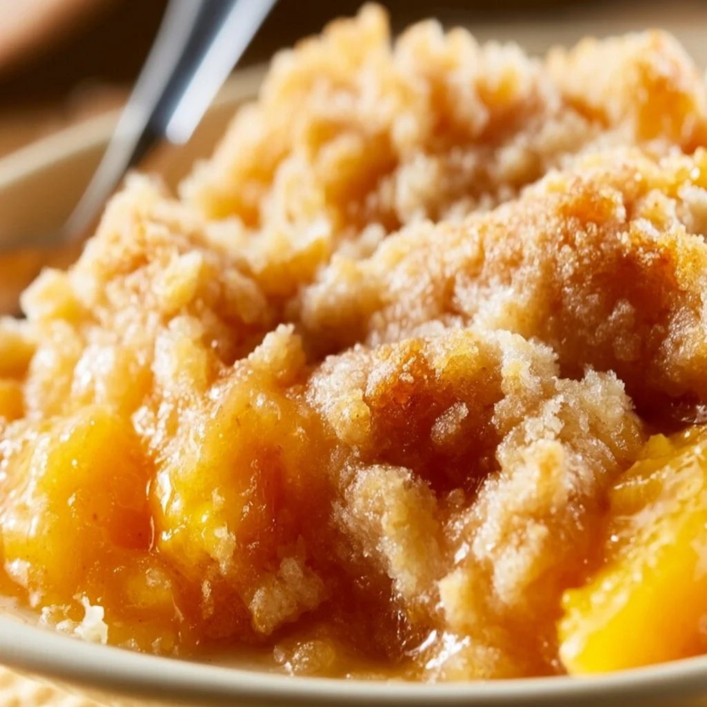 Crock Pot Peach Cobbler