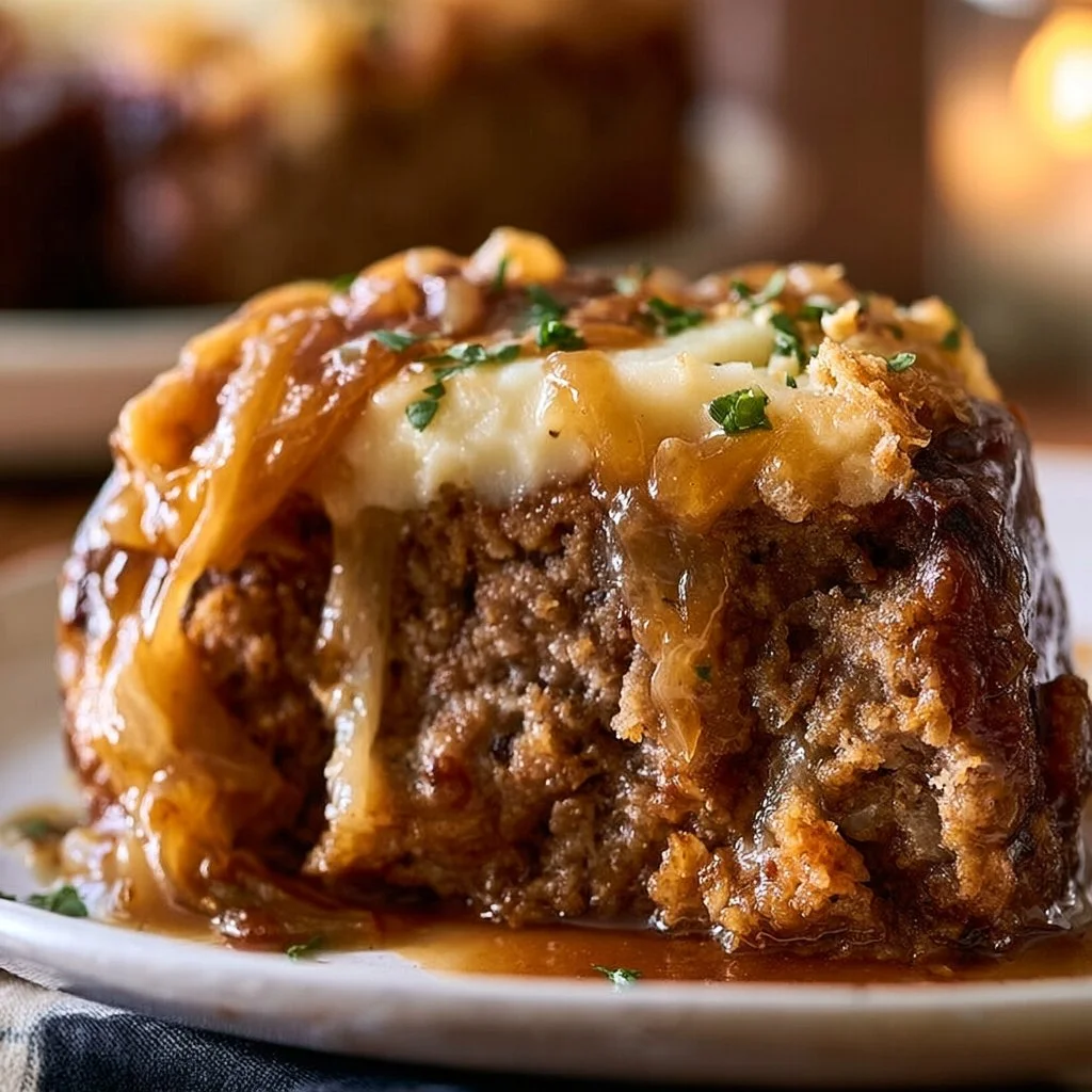 Crockpot French Onion Meatloaf