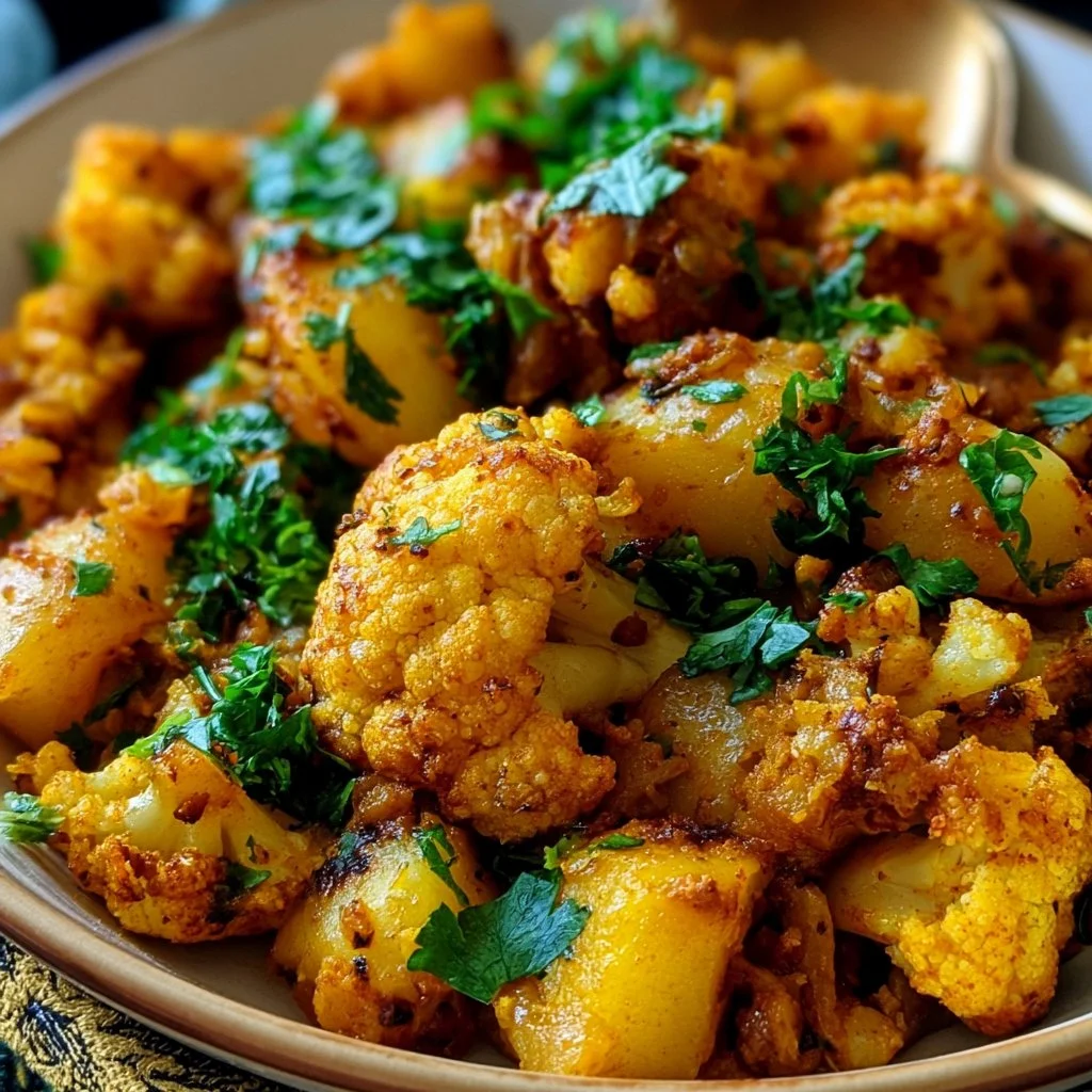 Delicious Aloo Gobi - a popular vegetarian dish of potatoes and cauliflower coated in delicious Indian spices, the perfect… | Indian gobi recipes, Healthy Indian cauliflower recipes, Indian food recipes vegetarian