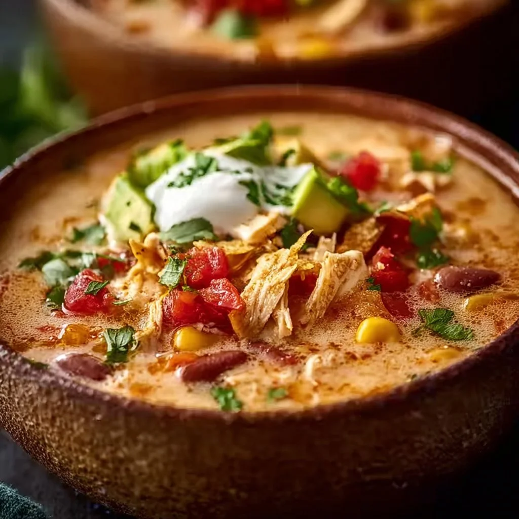 Easy Creamy Chicken Taco Soup