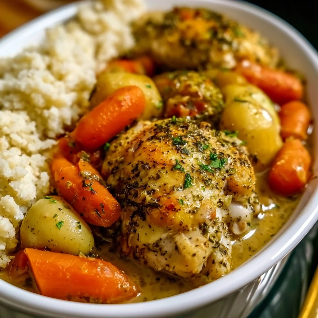 Easy Crockpot Garlic Herb Chicken & Veggies for Cozy Nights