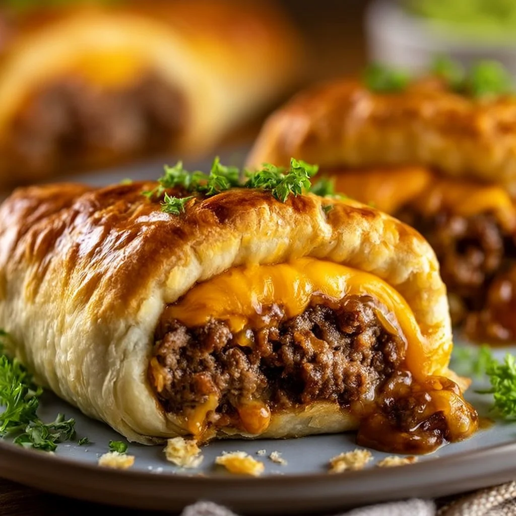 Easy Garlic Butter Beef Cheeseburger Rollups